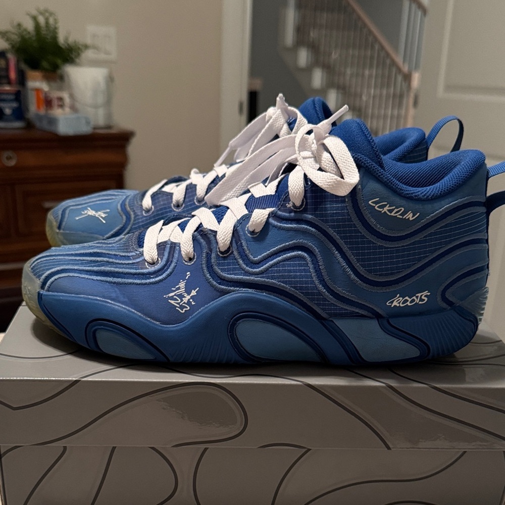 Jordan Tatum Basketball Mens Sneakers in Blue and White - Picture 5 of 5